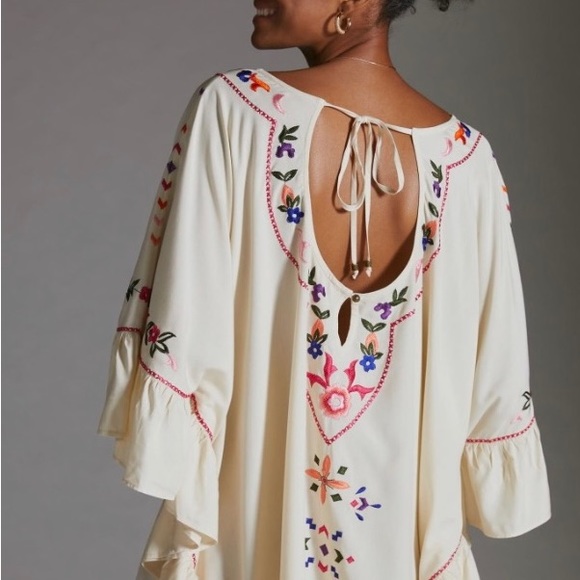 ✨NWT ANTHROPOLOGIE RUFFEL COVER UP. S/M petite. - Picture 2 of 7